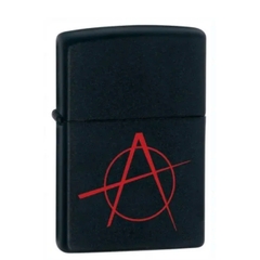 Bật Lửa ZIPPO - Classic - Anarchy Black Matte (Logo Chữ A Nền Đen)