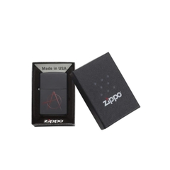 Bật Lửa ZIPPO - Classic - Anarchy Black Matte (Logo Chữ A Nền Đen)
