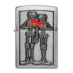 Bật Lửa ZIPPO - Classic - Couple Love Emblem Design (Cặp Đôi Xương)