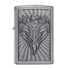 Bật Lửa ZIPPO - Classic - Eagle Shield Emblem Design (Khiên Đại Bàng)