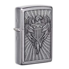 Bật Lửa ZIPPO - Classic - Eagle Shield Emblem Design (Khiên Đại Bàng)