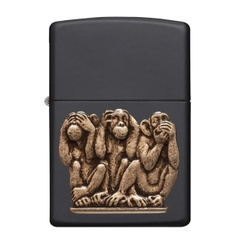 Bật Lửa ZIPPO - Classic - Three Monkeys (3 Con Khỉ)