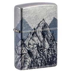 Bật Lửa ZIPPO - Classic - Mountain Sketch Design (Núi Tuyết)