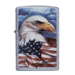 Bật Lửa ZIPPO - Classic - Mazzi® (Đại Bàng Và Lá Cờ Mỹ)