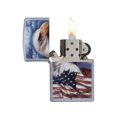Bật Lửa ZIPPO - Classic - Mazzi® (Đại Bàng Và Lá Cờ Mỹ)