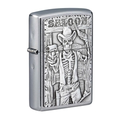 Bật Lửa ZIPPO - Classic - Saloon Skull Emblem Design (Đầu Lâu Cao Bồi)