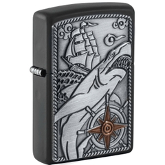 Bật Lửa ZIPPO - Classic - Ship Shark Emblem Design (Cá Mập)