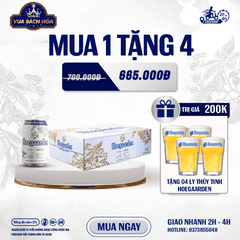 Thùng 24 Lon Bia Hoegaarden White 330ml