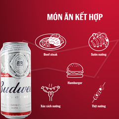 Thùng 12 Lon Bia Budweiser 500ml
