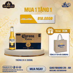 Thùng 24 Chai Bia Corona Extra 330ml