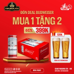Thùng 24 Lon Bia Budweiser 330ml