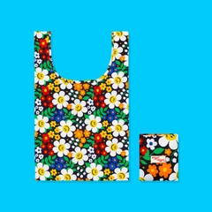 Túi Gập Tiện Lợi Wiggle Wiggle - Spring Garden Black