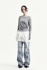 Áo len Matin Kim Mohair Layered Knit Pullover