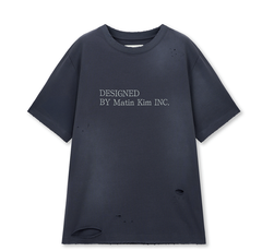 Áo Matin Kim Spray Washed Lettering Damaged Top