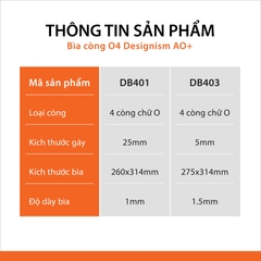 Bìa còng O4 Designism AO+ DB401/DB403