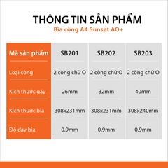 Bìa còng O2 Sunset