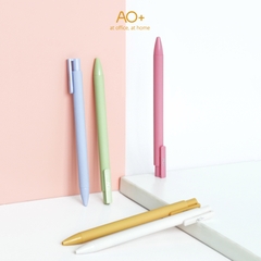 Bút Bi Gel Bấm AO+ Mực Đen BG101