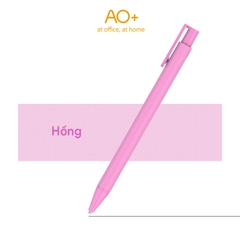 Bút Bi Gel Bấm AO+ Mực Đen BG101