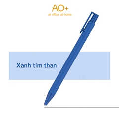 Bút Bi Gel Bấm AO+ Mực Đen BG101