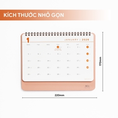 Lịch để bàn 2026, đế nhựa nhỏ gọn lên kế hoạch hằng ngày AA605