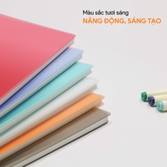 Sổ lò xo bìa chuyển màu Sunset A5 - 140 trang kẻ ngang AO+, AN675 Vở viết học sinh, sổ lên kế hoạch