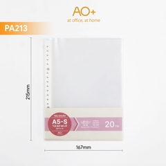 Bìa lá lỗ A5 rời đựng tài liệu, độ dày 0.06mm (Xấp 20/50 lá) PA213/PA214