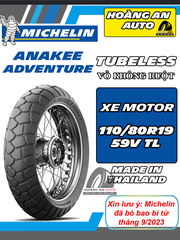 MICHELIN ANAKEE ADVENTURE SIZE 110/80R19 - VỎ KHÔNG RUỘT