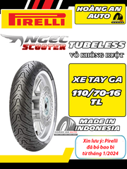 PIRELLI ANGEL SCOOTER 110/70-16 - VỎ KHÔNG RUỘT