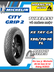 MICHELIN CITY GRIP 2 SIZE 130/70-16 - VỎ KHÔNG RUỘT
