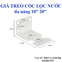 Giá treo đơn đa năng dùng cho máy lọc nước ro gia đình, bộ lọc thô đầu nguồn