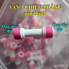 Van một chiều thẳng - Nối nhanh ống phi 6mm dùng cho máy lọc nước RO gia đình