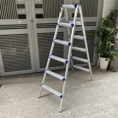 Thang ghế gấp chữ A NiNDA ND-R06 loại 6 bậc, chất liệu nhôm cao cấp