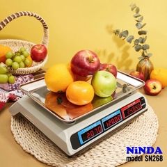 Cân điện tử tính tiền NiNDA SN268 tải trọng 30kg, bàn phím tiếng việt, độ chính xác cao