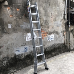 Thang nhôm NiNDA  ND-209 gấp chữ A 2m5, duỗi thẳng 5m