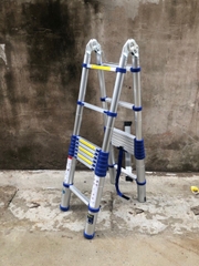 Thang nhôm rút gọn NiNDA NK-56AI đai xanh chữ A 2m8, duỗi 5m6