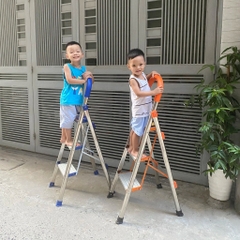 Thang ghế gia đình inox NiNDA loại 3 bậc