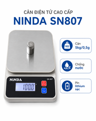 Cân tiểu ly nhà bếp chống nước NINDA SN807 cao cấp tải 5kg/0,5g độ chính xác cao dùng cho nhà bếp, gia đình, quán ăn