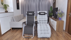 Ghế xếp thư giãn Có Nệm NiNDA G830 Khóa kim loại, tải trọng cao.