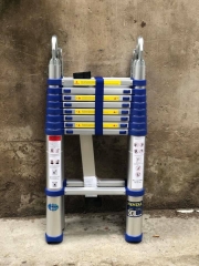 Thang nhôm rút gọn NiNDA NK-44AI đai xanh chữ A 2m2, duỗi 4m4