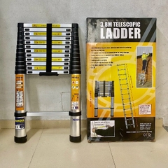 Thang nhôm rút gọn NiNDA ND-38 đai đen cao 3m8