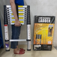 Thang nhôm rút gọn NiNDA ND-38 đai đen cao 3m8