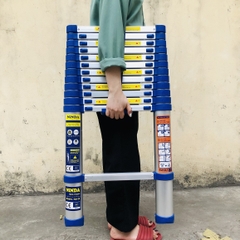 Thang nhôm rút gọn NiNDA NK-38 đai xanh cao 3m8