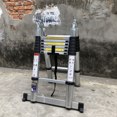 Thang nhôm rút gọn đai đen NiNDA ND-44AI chữ A 2m2, duỗi 4m4