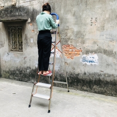 Thang ghế gia đình inox NiNDA loại 7 bậc