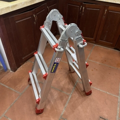 Thang nhôm chữ A rút lồng NiNDA ND-RL03, chữ A cao tối đa 1m4