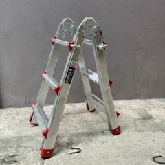 Thang nhôm chữ A rút lồng NiNDA ND-RL03, chữ A cao tối đa 1m4