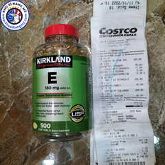 Viên Uống Vitamin E Thiên Nhiên 400 I.U Kirkland Signature 500 Của Mỹ ( 500 Viên )