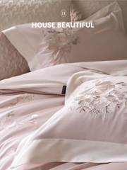 𝐇𝐎𝐔𝐒𝐄 𝐁𝐄𝐀𝐔𝐓𝐈𝐅𝐔𝐋 - Bộ chăn ga thêu hoa cao cấp