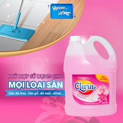 Nước lau sàn Clara - Hương hoa ly - can 3.8kg