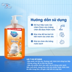 Nước rửa chén Clara tinh chất gừng quế 1,5kg